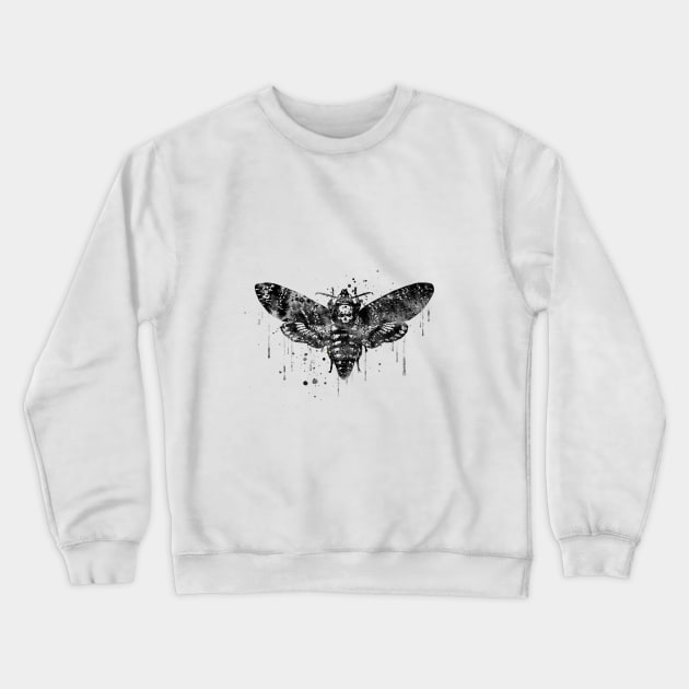 Deaths head hawk moth Crewneck Sweatshirt by RosaliArt